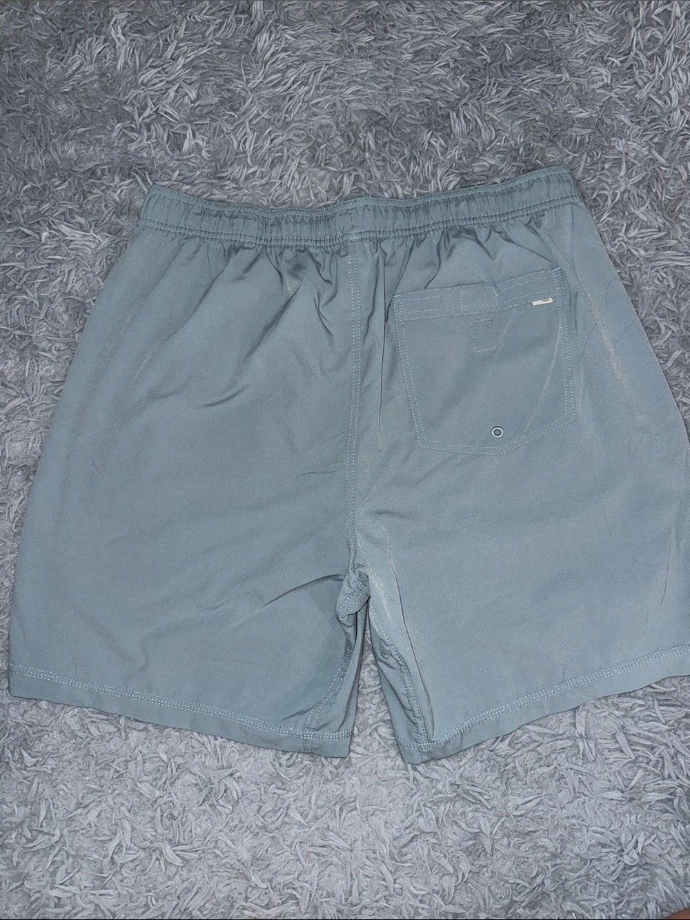 Vuori Light Gray Athletic Shorts with Cream Drawstring - Picture 2 of 6